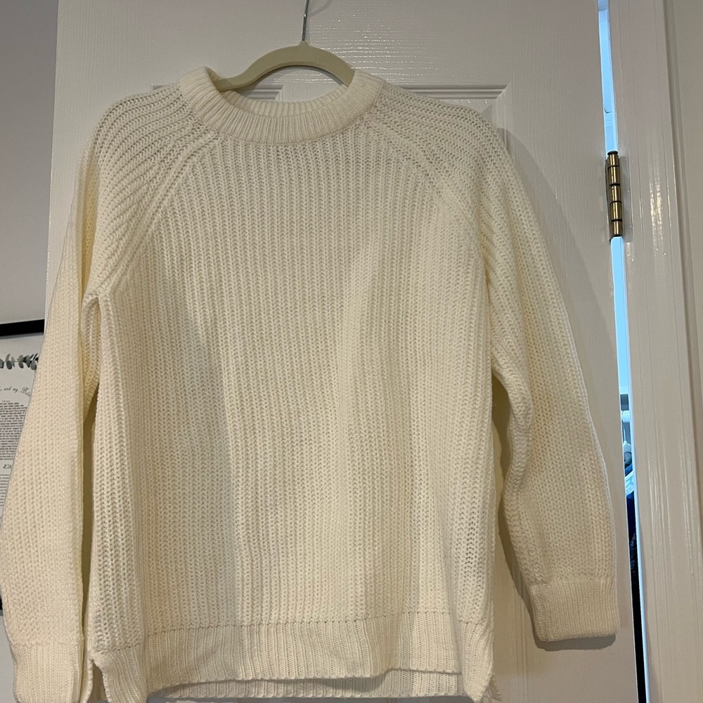 vero moda white sweater crewneck